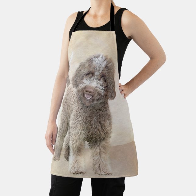 Lagotto Romagnolo Painting - Cute Original Dog Art Apron (Insitu)