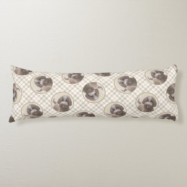 Lagotto Romagnolo Painting Cute Original Dog Art Body Cushion (Front)
