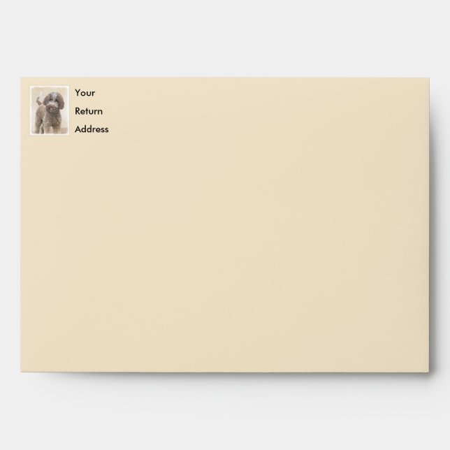 Lagotto Romagnolo Painting - Cute Original Dog Art Envelope (Front)