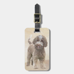 Lagotto Romagnolo Painting - Cute Original Dog Art Luggage Tag