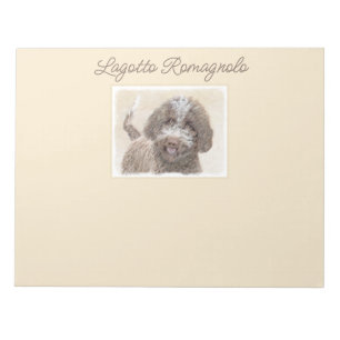 Lagotto Romagnolo Painting - Cute Original Dog Art Notepad