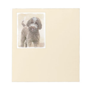 Lagotto Romagnolo Painting - Cute Original Dog Art Notepad