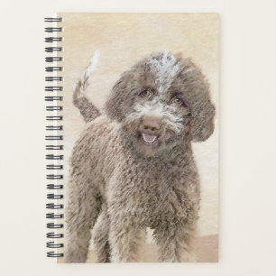 Lagotto Romagnolo Painting - Cute Original Dog Art Planner