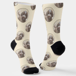 Lagotto Romagnolo Painting Cute Original Dog Art Socks