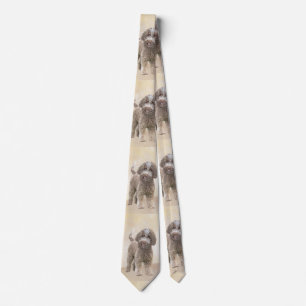 Lagotto Romagnolo Painting - Cute Original Dog Art Tie