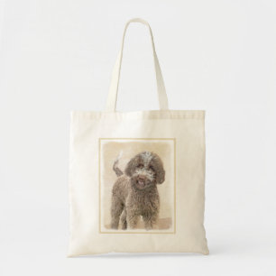 Lagotto Romagnolo Painting - Cute Original Dog Art Tote Bag