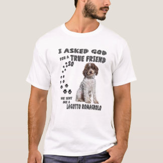 Lagotto Romagnolo Saying Mum Dad Print, Italian Wa T-Shirt