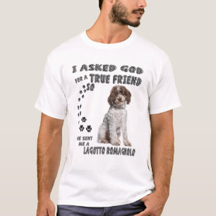 Lagotto Romagnolo Saying Mum Dad Print, Italian Wa T-Shirt