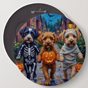 Lagotto Romagnolo Trick-or-Treating Halloween 6 Cm Round Badge