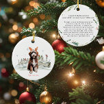 Lagotto Romagnolo Watercolor Dog | Monogram Ceramic Tree Decoration<br><div class="desc">Celebrate the holiday season with this beautifully handcrafted Lagotto Romagnolo ceramic ornament, featuring a charming watercolor illustration of this adorable, curly-coated breed. Perfect for dog lovers, this festive ornament captures the Lagotto Romagnolo wearing reindeer antlers in a snowy winter wonderland scene. Personalise it with your pet's name or a special...</div>