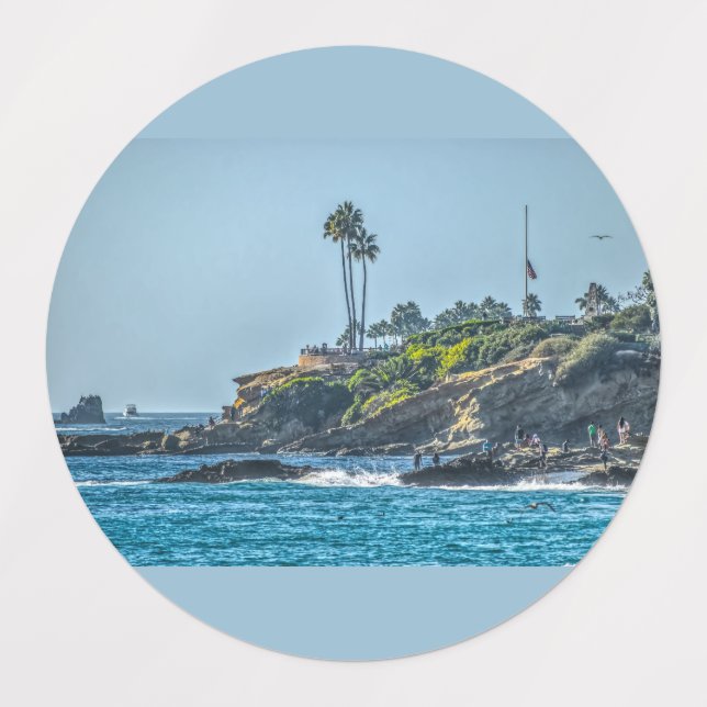 Laguna Beach Adhesive Circle (Design 2)