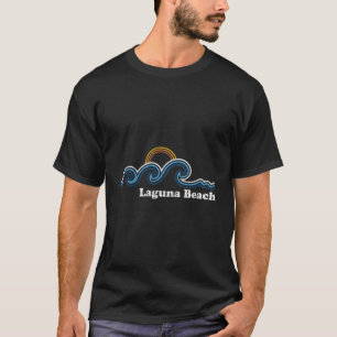 Laguna Beach California Ca Sufing Waves Sunset Vin T-Shirt