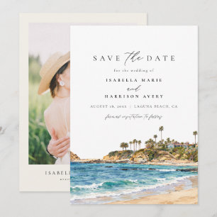 Laguna Beach California Destination Save the Date Invitation