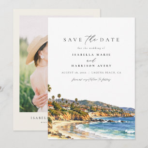 Laguna Beach California Destination Save the Date Invitation