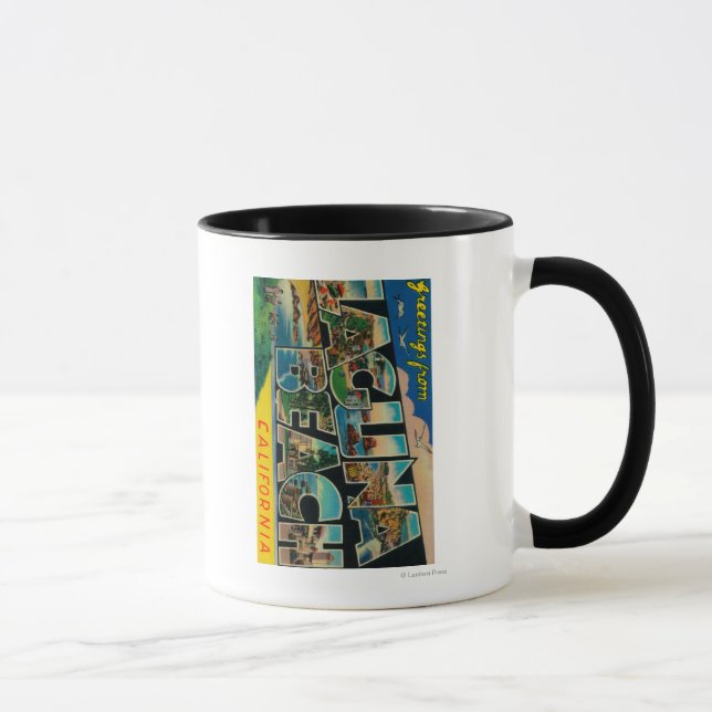 Laguna Beach, California - Large Letter Scenes Mug (Right)