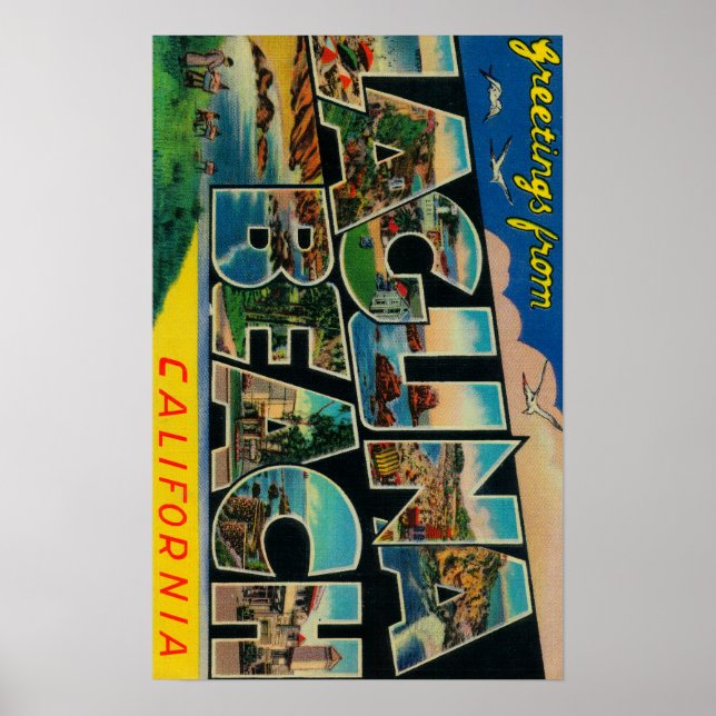 Laguna Beach, California - Large Letter Scenes Poster (Front)