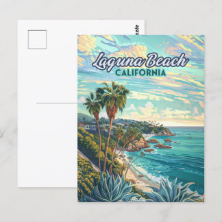 Laguna Beach California Orange County Vintage Postcard