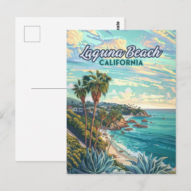 Laguna Beach California Orange County Vintage  Postcard (Front/Back)