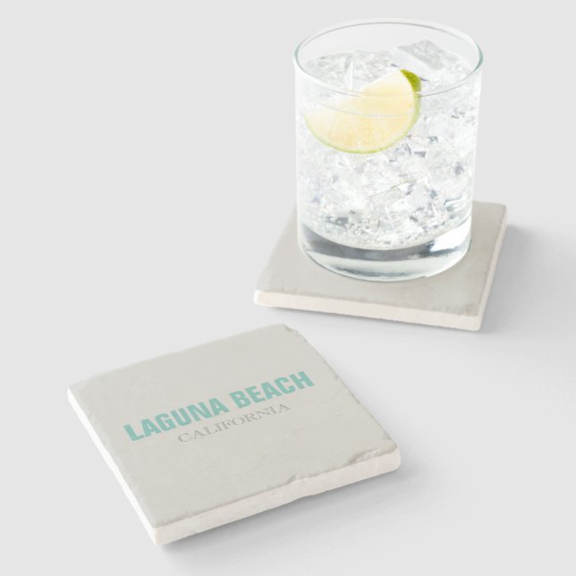 Laguna Beach California Style Stone Coaster (Side)
