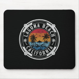 Laguna Beach California Summer Vacation Vintage Su Mouse Mat