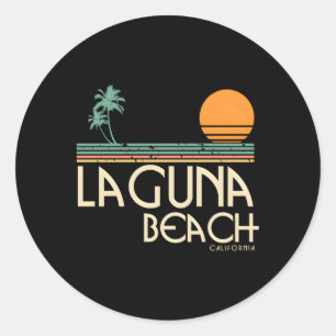 Laguna Beach California Surf Classic Round Sticker