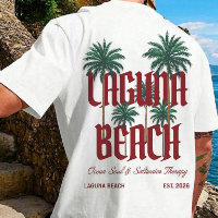 Laguna Beach California Surf Palms Graphic T-Shirt