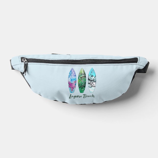 Laguna Beach California Surfboards Bum Bags (Lay Down)