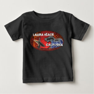 Laguna Beach California surfer art baby outfit T-Shirt