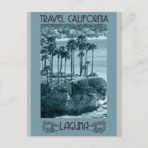 Laguna Beach California Vintage Travel Poster Postcard