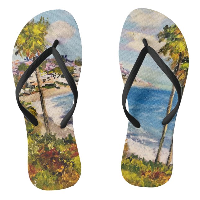 Laguna Beach Coastal, Pair of Flip Flops (Footbed)
