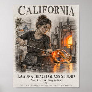 Laguna Beach Glass Studio Poster