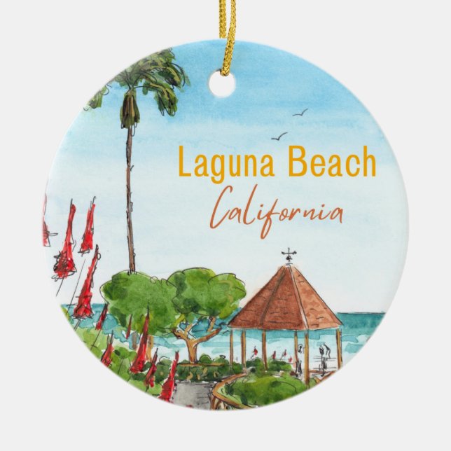 Laguna Beach Heisler Park Ornament (Front)