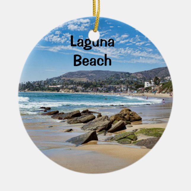 Laguna Beach Holiday Ceramic Tree Decoration (Front)