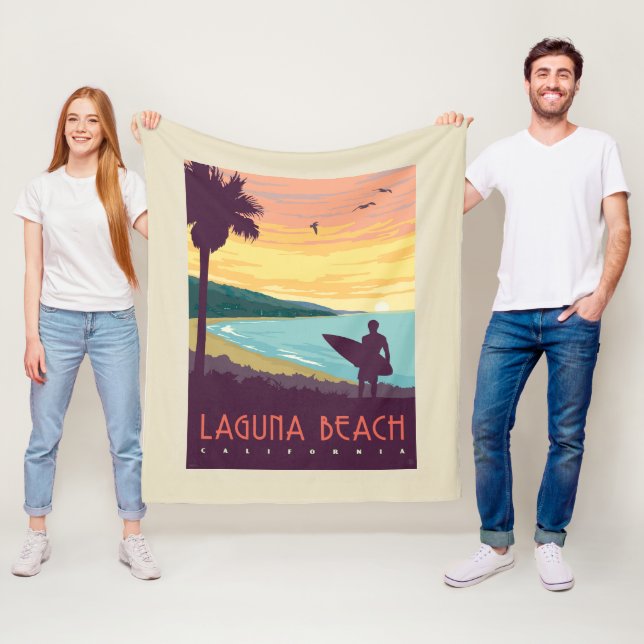 Laguna Beach | Laguna Beach Fleece Blanket (In Situ)