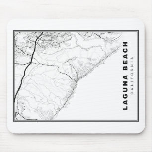 Laguna Beach Map Mouse Mat