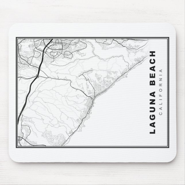 Laguna Beach Map Mouse Mat (Front)