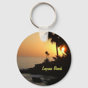 Laguna Beach ocean sunset keychain