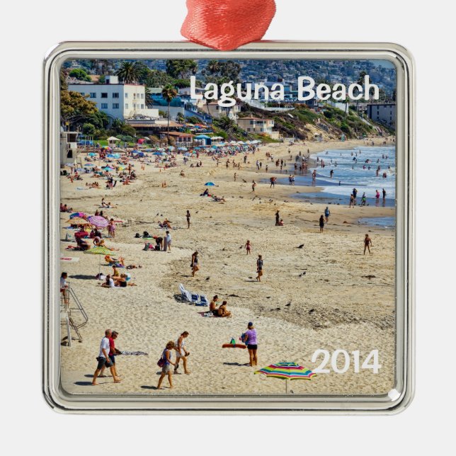 Laguna Beach, Orange County, CA Metal Tree Decoration (Front)