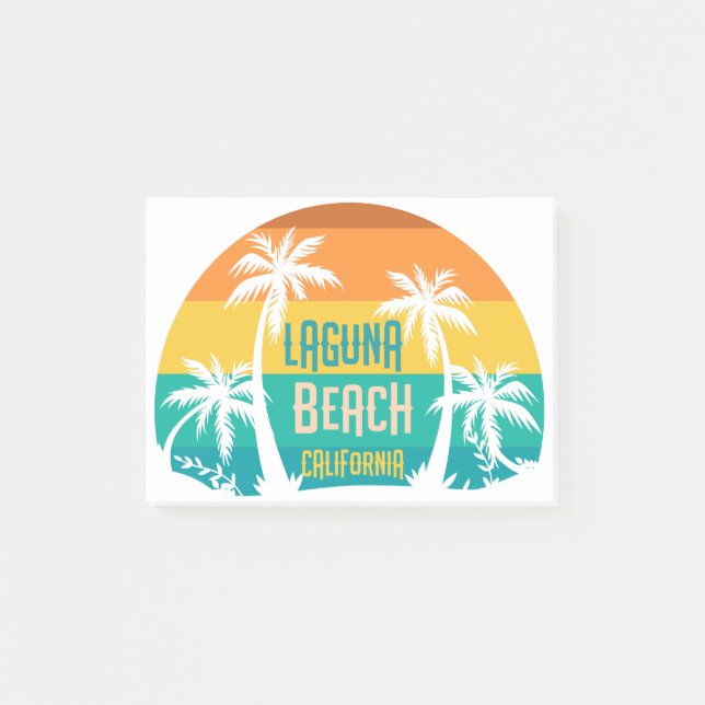Laguna Beach Retro Post-it Notes (Front)