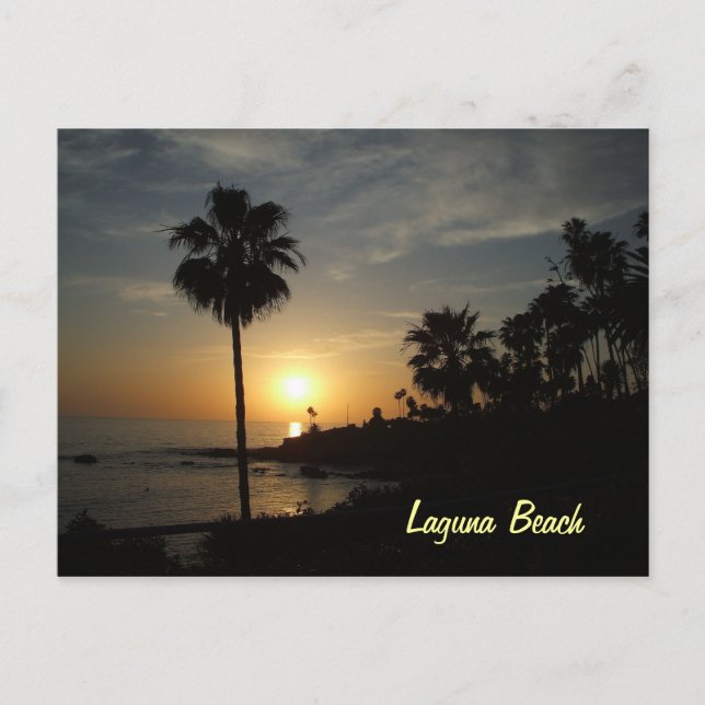 Laguna Beach sunset postcard (Front)
