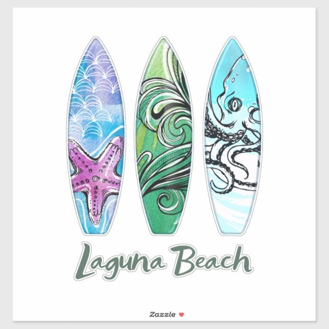 Laguna Beach Surfboards XL Sticker (Sheet)