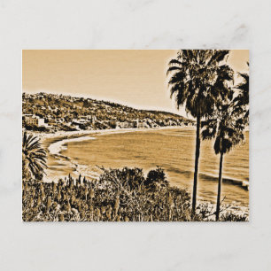 laguna beach vintage postcard