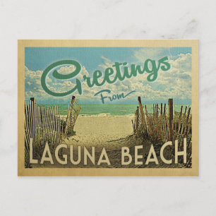 Laguna Beach Vintage Travel Postcard