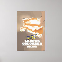 Laguna Colorada Bolivia salt lake travel poster