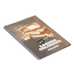 Laguna Colorada Bolivia salt lake travel poster Notebook