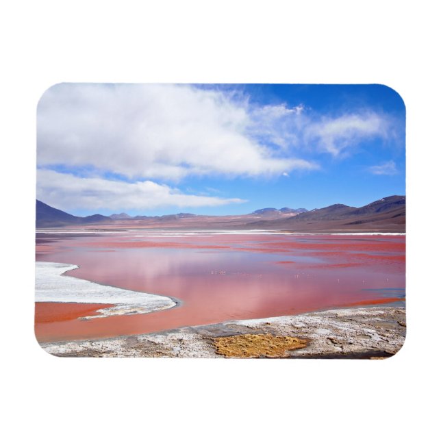 Laguna Colorada in Bolivia magnet rectangle (Horizontal)