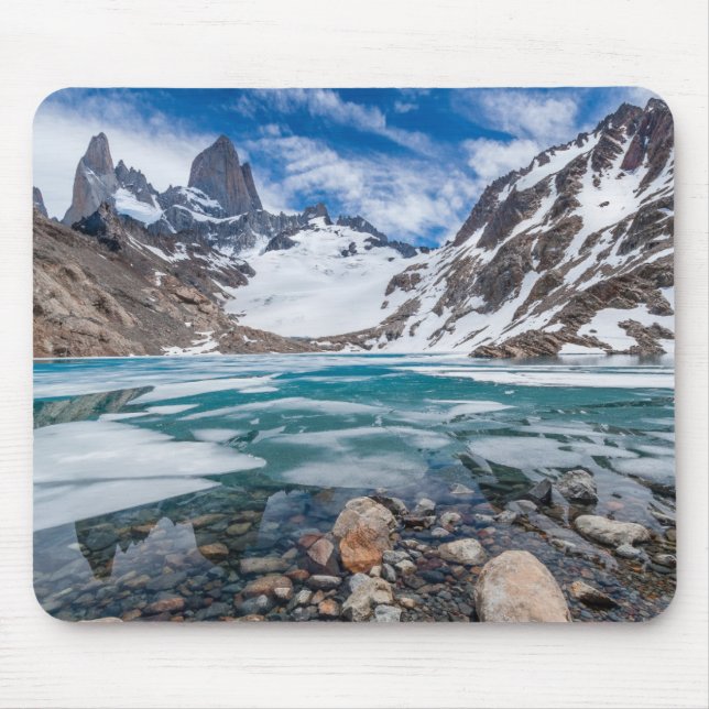 Laguna De Los Tres And Mount Fitzroy Mouse Mat (Front)