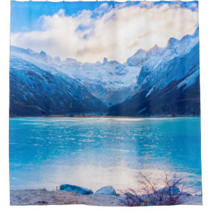Laguna Esmeralda at Ushuaiaushuaia,lagoon,patagoni Shower Curtain