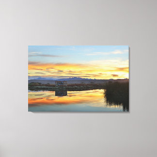 Laguna Nimez Sunset, El Calafate, Argentina Canvas Print