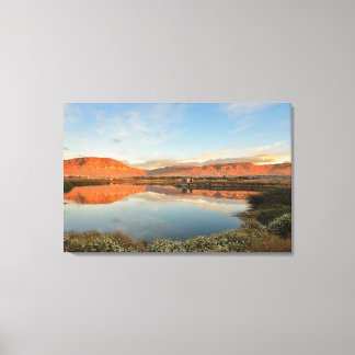 Laguna Nimez Sunset, El Calafate Canvas Print